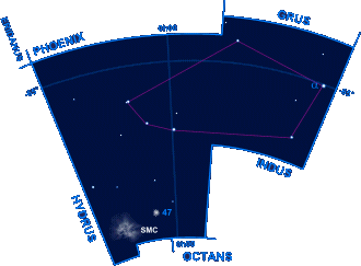 Mapa shvezdia Tukan