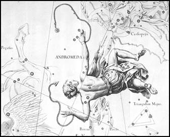 Andromda z atlasu J. Hevelia